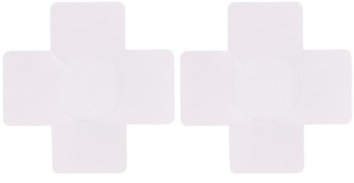 Whakano Lot de 4 paires de cache-tétons en forme de croix pour femme, autocollants, cache-tétons sexy, cache-tétons pour robes de soirée, bikinis, blanc, 8 cm
