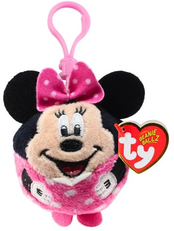 Hasbro Ty Beanie Ballz Collection Super Soft 7cm Plush Toy Bagclip - Disney Minnie Mouse