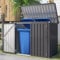 UNIONLINE Metal Garden Storage Box Shed | Double-Door Outdoor Tool & Bike Organiser | 1.3m² Galvanised Steel | Compact & Weatherproof | Grey