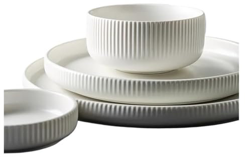 CYMMIYT Geschirrset Keramik Matt Glasiert Salat Gerichte Suppe Schüssel Abendessen Platten Servieren Tablett for Home Restaurant(B 7inch Salad Bowl)