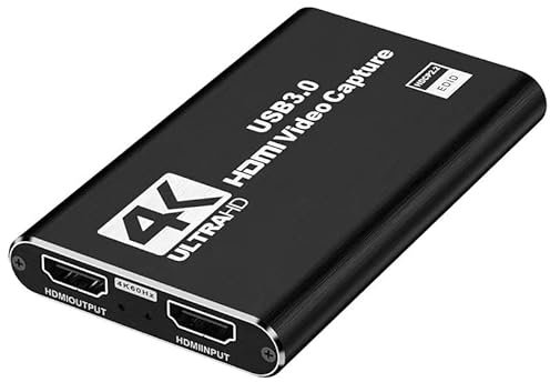 Newhope Tarjeta de captura HDMI para transmisión, Full HD 1080P 60FPS captura USB 3.0 tarjeta de captura de audio y video, para cámara de transmisión/Xbox/PS4/PS5/Switch/PC