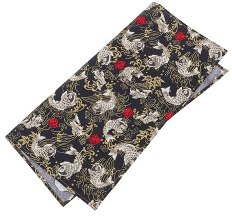 BESTYASH Traditionelles Japanisches Furoshiki Wickeltuch Mit Koi-Muster Aus Baumwolle Für Lunchboxen Vielseitig Einsetzbar Elegantes Japanisches Verpackungstuch