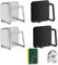 Gudemoore 4 PCS Range Eponge Evier en Acier Inoxydable, Porte Eponge Evier Cuisine, Porte Éponge Cuisine Auto Adhesif, Rangement de la Cuisine et la Salle de Bain, Argenté et Noir