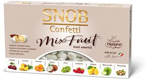 Confetti CRISPO SNOB Gusto MIX FRUIT (Amarena, Ananas, Arancia, Cocco, Kiwi, Lampone, Limone, Mela Verde, Pistacchio) 1 Kg