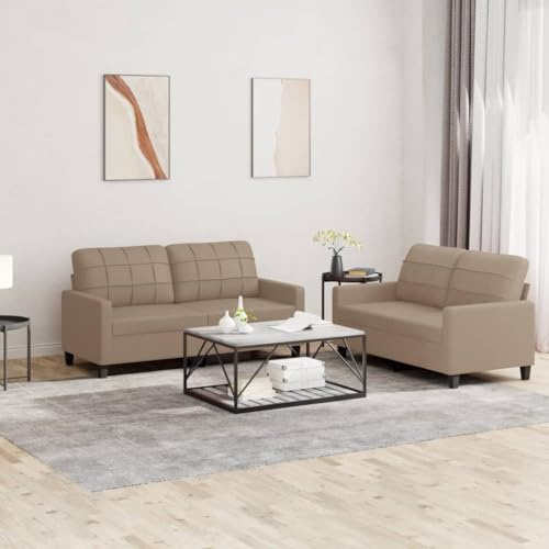 ZQQLVOO Langlebige Kunstleder Sofagarnitur Modernes Design Wohnzimmer Couchgarnitur mit Dicker Polsterung und Stabilen Metallgestell für Entspannung Fernsehen