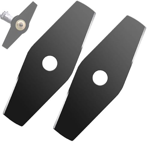 Akenuoke Rasentrimmer Messer, Freischneider Zubehör Ersatzmesser, 2 Zahn Messer für Motorsense 25,4 mm Mulchmesser Universal, Dickichtmesser Messer für Rasentrimmer Rasen,Garten Unkraut Beseitigen