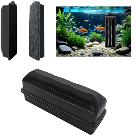 TILONKJ Aquarium Scheibenreiniger Magnet,Großer Aquarium Algenmagnet,Starker Magnetbürste für Aquariumscheiben,Magnetischer Scheibenreiniger,Für Glas bis 10 mm Stärke