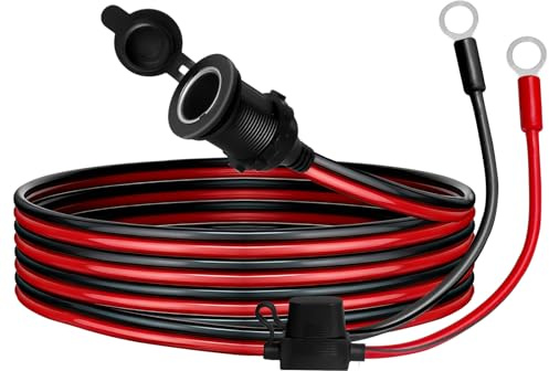Zigarettenanzünderbuchse 12V/24V Zigarettenanzünder Steckdose mit 1m Kabel Gleichstrom-Feuerzeugsteckdose Steckdose für Auto Boot Caravan Motorrad
