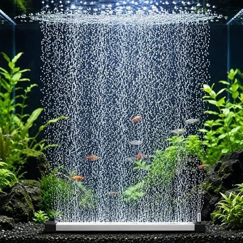GOEDCH 30 cm Aquarium Luftausströmer Stab aus Aluminiumlegierung: Nano- Aquarium Sauerstoff Blasenstreifen mit Edelstahl-Entlüftung, Luftstein-Sauerstoff Diffusor für Gelösten Sauerstoff