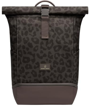Johnny Urban Rucksack Damen & Herren Braun Leo - Allen Medium - Rolltop Mit Laptopfach für Uni Fahrrad Business - 15L - Wasserabweisend