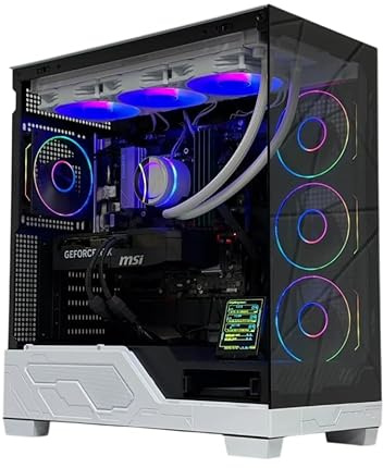 MT PCs Ultra Gaming PC Desktop - Core i9-13900KS, GeForce RTX 5070 12GB, 32GB DDR4 RAM, 1TB NVMe SSD, 850W Gold PSU, Integrated 3.5 LCD Secondary Screen, Windows 11 Ready
