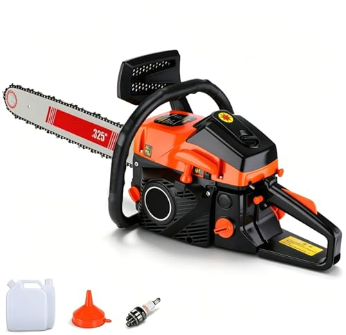 Tronconneuse Thermique 6000W,Tronconneuse sans Fil avec Guide de 50 cm,13000 tr/min,Moteur Deux Temps,Diamètre de Coupe Maximal 55 cm pour L'abattage de Grands Arbres