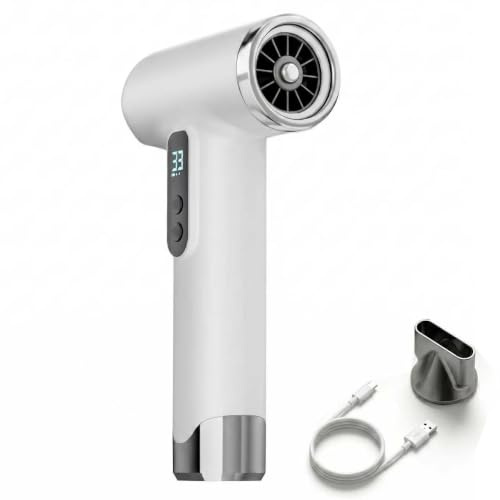 Cordless Hair Dryer 15600mAh Rechargeable Battery,Portable Wireless Blowdryer 3 Temperature Modes Heat Cold Settings. Lightweight 500g Ionic Travel RV Camping and USB High Speed Styling.