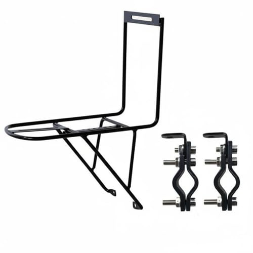 harayaa Portapacchi Bici Anteriore Acciaio Portapacchi Forcella Portaborse Supporto Pannier Montaggio Universale su Forcelle 34-40mm Lega Resistente E Leggero
