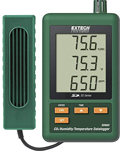 Extech CO2-, Luftfeuchte- und Temperatur-Datenlogger, 1 Stück, SD800