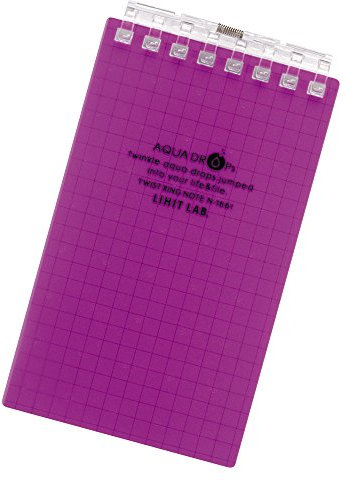 Lihit Lab Aqua Drops Twist Ring Notizbuch – 7,1 x 11,9 cm – 5 mm kariert