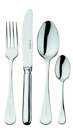 Fourchette de table en inox 18/10 de 3mm finition miroir - Lot de 6 Mikado