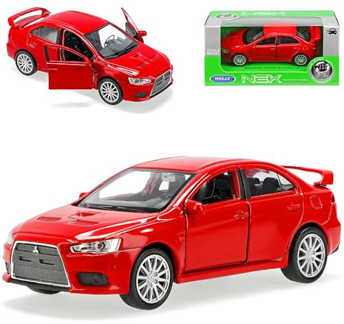 Welly Mitsubishi Lancer Evolution Evo X Limousine Rot Ab 2009 ca 1/43 1/36-1/46 Modell Auto mit individiuellem Wunschkennzeichen