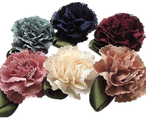 Chenkou Craft Fabric Ribbon Flowers Bows Appliques Craft Wedding Dec Bulk A0444 18pcs