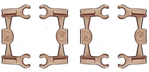 CARDAS Audio Bi-Wire Lautsprecher-Überbrückungsplatten aus reinem OFC-Kupfer Verbindet einseitige Lautsprecherkabel mit Bi-Wiring-Lautsprechern (6,35 mm Pfostengröße) – 4 Stück (2 Paar)