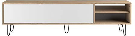 Symbiosis Aero Meuble Tv Chêne Naturel et Blanc 165x40x43,5 cm