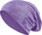 Jersey Baumwolle elastisches Long Slouch Beanie Unisex Herren Damen mit Strass Stern Steinen Mütze Heather in 35 (2) (Heather Purple)