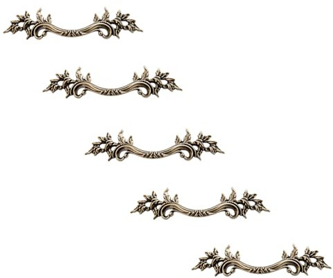 Mgoodoo 5Pcs Pull Handle for Dresser Cupboard Closet Drawer Handle Pulls Cabinet Door Knob Furniture Hardware European Style Vintage Bronze