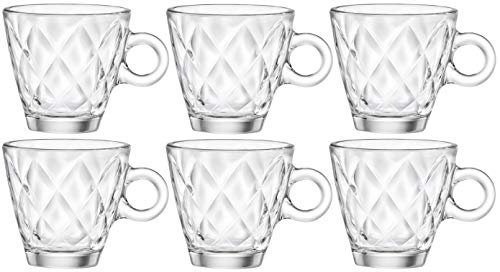 Bormioli Rocco Kaleido - Set di 6 bicchieri da caffè espresso, 100 ml