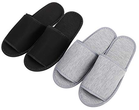 Pantoufle en Coton Tricot Chaussons Portable Pliable Anti-Glisser Non Jetable Chaussures Confortable Slipper pour Toutes Saisons Hôtel Voyage Maison Bureau Visiteur