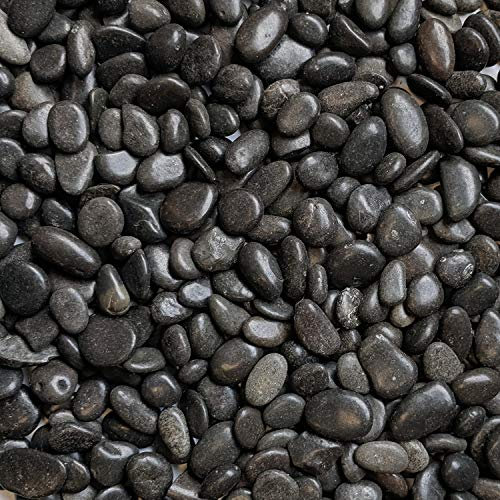Midwest Hearth Ciottoli decorativi naturali neri lucidati da 3/8 (sacchetto da 4,5 kg)