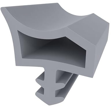 Türdichtung für Holztüren – Grau - 10 Meter - 12 mm Falzbreite - 4 mm Nutbreite - Gummidichtung - Holzzargendichtung - Zugluft- & Schallschutz