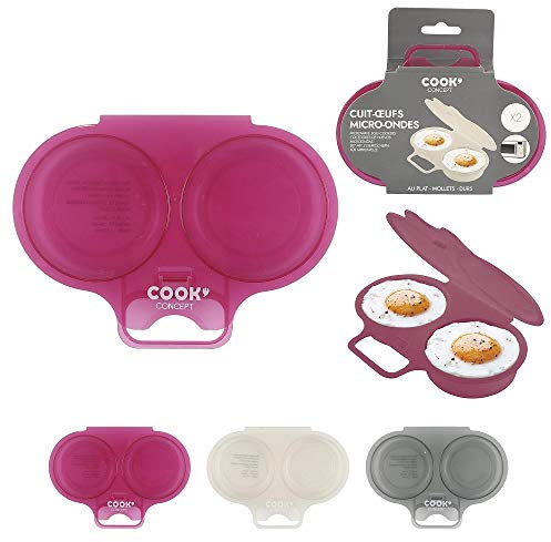 Les Colis Noirs LCN - Cuit Oeuf Spécial Micro-Onde x2 - Modèle Aléatoire - Œuf Plat Mollet Dur Cuisson Cuisine - 529