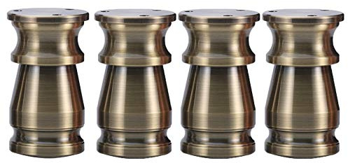 Yanty Stützbeine Aus 5-Zoll-Aluminiumlegierung,Möbelfüße Aus Metall,Verstellbarer Sofafuß,Röhrenförmige Ersatzbeine Mit Installationswerkzeugen Und Schrauben,Bronze,8cm/3in