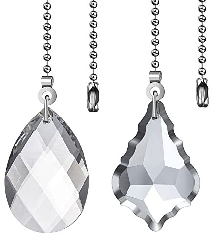 2 Stück Deckenventilator-Ketten, Premium-Ventilator-Ziehkette mit 2 Stück 50,8 cm Verlängerungsketten.