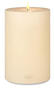 Qult Farluce Trend • Farbe Vanilla • ∅ 10 cm Höhe 15 cm • Teelichthalter in Kerzenform • Kunststoffkerze in Kerzenoptik • Mit Teelichteinsatz • inkl. 1 TLM16 Maxilight Teelicht (für ∅ 10 & 12 cm)