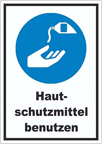 Hautschutzmittel benutzen Aufkleber A3 (297x420mm)