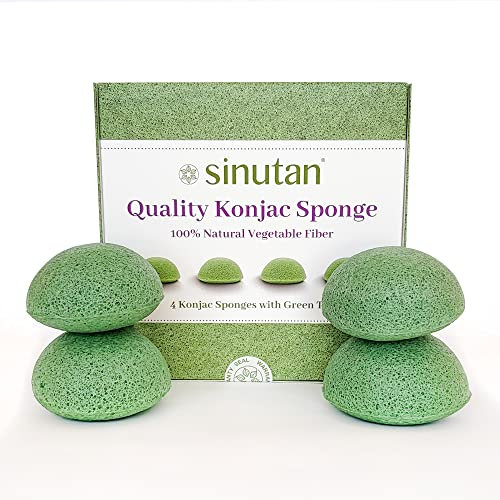 SINUTAN® Esponja facial Konjac (VERDE)