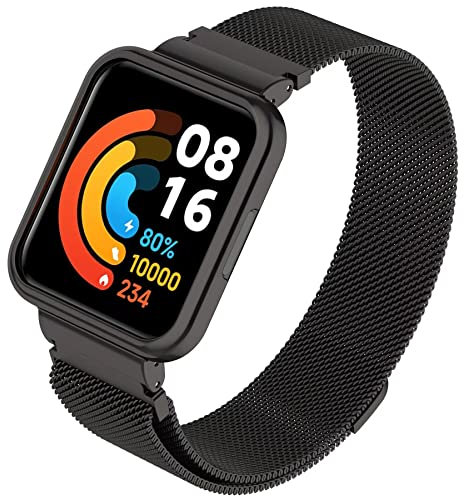 Keecuty Remplacement pour Xiaomi Redmi Watch 2 Lite Bande de Montre, Bracelet de Montre Acier Inoxydable Tissé en Maille pour Xiaomi Mi Watch Lite 2/Redmi Watch 2