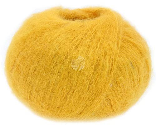 LANA GROSSA Setasuri Big | Flauschiges Alpakagarn mit Seide | Handstrickgarn aus 70% Alpaka (Suri), 20% Seide & 10% Schurwolle (Merino) | 25g Wolle zum Stricken & Häkeln | 100m Garn