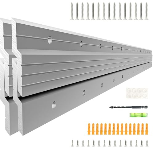 Simfelice Französische Klammeraufhänger, strapazierfähig, 76,2 cm, Aluminium, Z-Stangen-Clips zum Aufhängen von Spiegeln, Bildern, Whiteboards, Regalen und mehr, ineinandergreifende