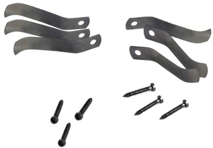 Ceanothe Lot de 6 tournettes à Visser Acier 60 mm - Fixation - Accroche - pour Dos Cadre Photo - Tableau - Encadrement - Décoration - Fabriqué en France