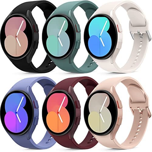 Higgs Uhrenarmband, geeignet für Samsung Galaxy Watch 5/4, 40 mm, 44 mm, Watch 5 Pro 45 mm, Galaxy Watch 4 Classic, 42 mm, 46 mm, für Herren und Damen, Sportarmbänder aus weichem Silikon, verstellbar,
