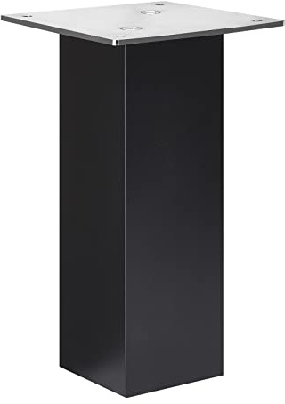 SOTECH Barkonsole gerade 210 x 70 mm schwarz | 30 Kg Tragkraft Stützfuß für Holzplatten oder Glasplatten