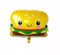 Folienballon Motiv Food, Burger mit Gesicht, ca. 74 x 57 cm - Party Luftballon Deko Dekoration JGA Helium Heliumballon XXL Ballon Geburtstag Essen Süßigkeit Fast Food Imbiss Hochzeit Eis