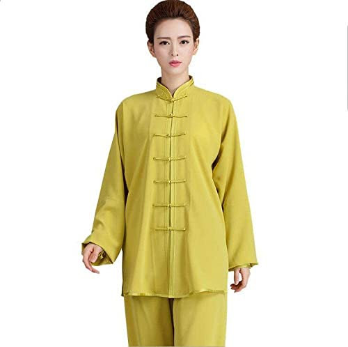 Tai-Chi-Uniform, Kampfsport-Uniform, Kung-Fu-Uniform, Tai-Chi-Outfit für Damen, Herren, Tai-Chi-Outfit, Zen-Meditationsanzug, klassischer chinesischer Stil, Uni, einfarbig, Kung-Fu-Kleidung,