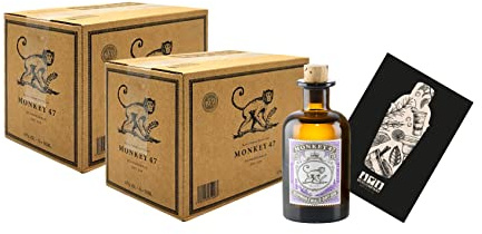 Monkey 47 Gin Miniatur 12x 50ml (47% vol) Schwarzwald Dry Gin Mini- [Enthält Sulfite]