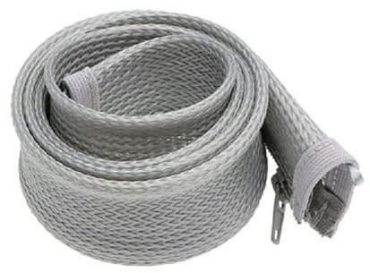 120cm Cable Tidy Zip Sleeve for PC/TV Wire Management Organisers Cable Cover Protector (Gray)