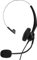 Mono Headphones Adjustable Wired Hearing PC Headset Broadband HD Speakers Lightweight with Mic for Call Center (Crystal Connector)