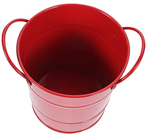 CIYODO Iron Pen Holder Desktop Organizer Red Stationery Storage Pot for Student Dormitory Desk Makeup Brush Holder