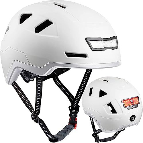 XNITO Fahrradhelm mit LED-Lichtern - Urban Fahrradhelm für Erwachsene, Damen & Herren - CPSC & NTA-8776 Dual Zertifiziert - Klasse 3 E-Bikes, Roller, Onewheel, Commuter, Mountainbikes, MTB, BMX,